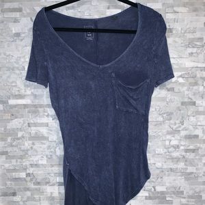 Me To We PacSun Navy Curved Pocket Tee XS